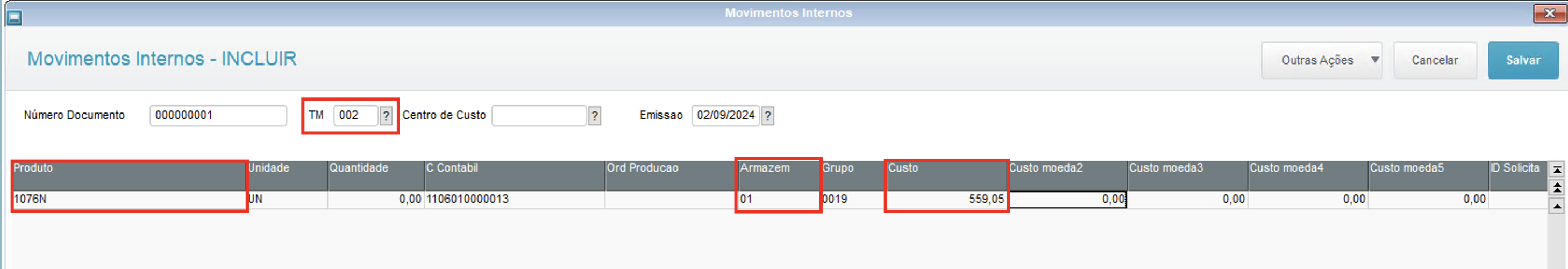 saldo Kardex negativo